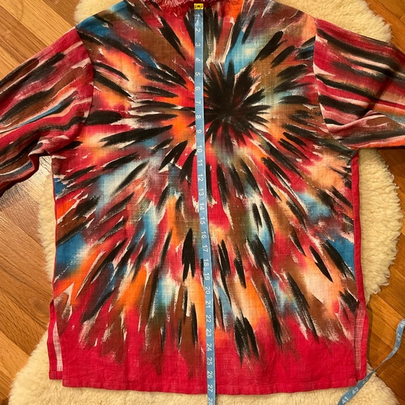 Dilemma organic cotton colorful open front fringe jacket - Picture 13 of 14